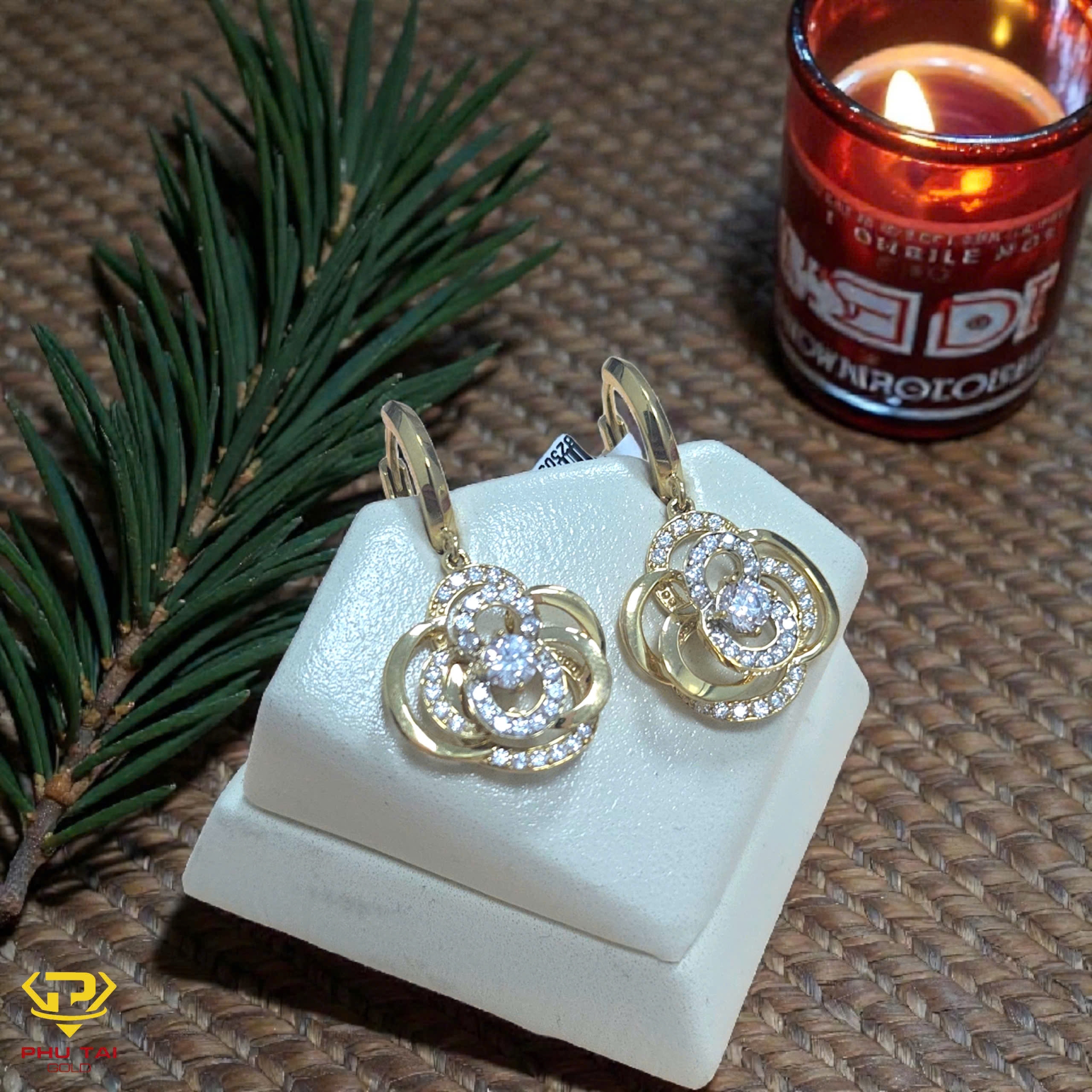 Bông tai vàng màu (mã BT 102612)